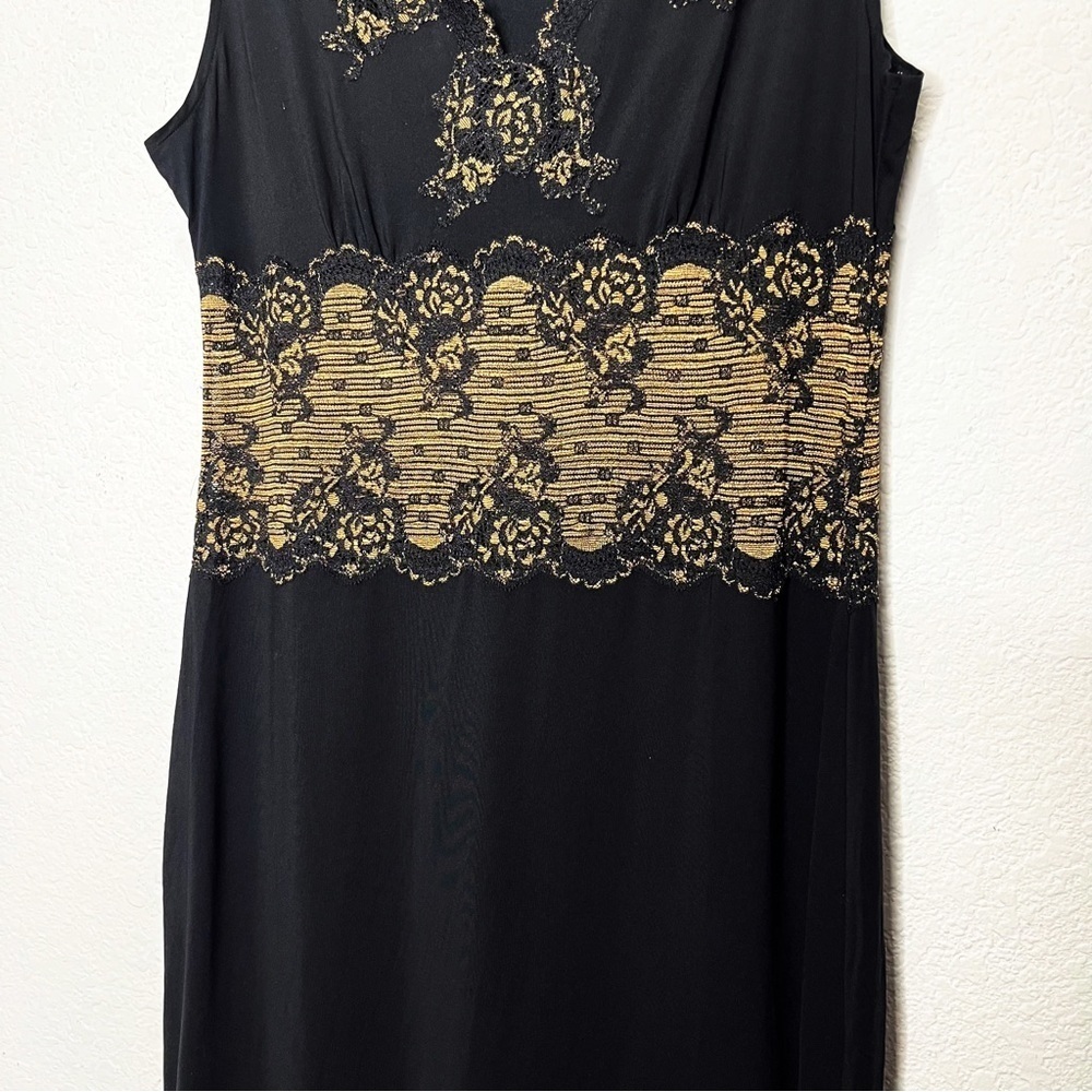Soma Lace Maxi Long Sleeveless Dress Slip Lingerie Dainty Delicate - Picture 4 of 9